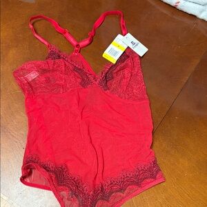 B.tempt’d Red Lace lingerie one piece